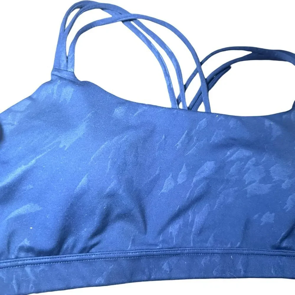 GapFit Eclipse Blue Strappy Sports Bra